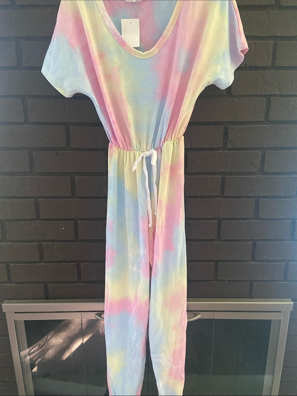 Caution To The Wind Kids Tie-Dye Pastel One-Piece Jumpsuit - Pink, Blue, Yellow